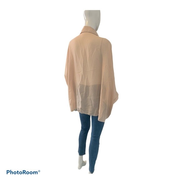 New Unbranded Collared Soft Pink top S/M - Picture 8 of 9